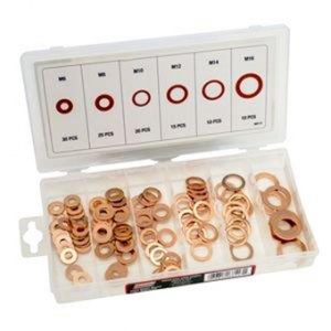 COPPER WASHERS: 110PCS ASSORTED