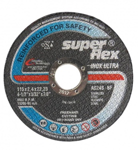 GRINDING DISC: 115 X 6 X 22MM A24 SUPERLFEX STAINLESS