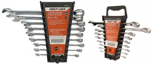 COMBINATION SPANNER SET: 9PC 7-19MM MAXPOWER CR-V