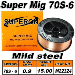 MIG WIRE: 70S-6 0.9MM SUPERON 15KG SPOOL