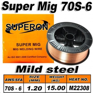 MIG WIRE: 70S-6 1.2MM SUPERON 15KG SPOOL