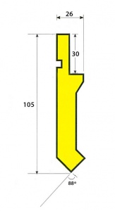 TOP TOOL: GOOSE NECK  835mm Height 104 x 85deg